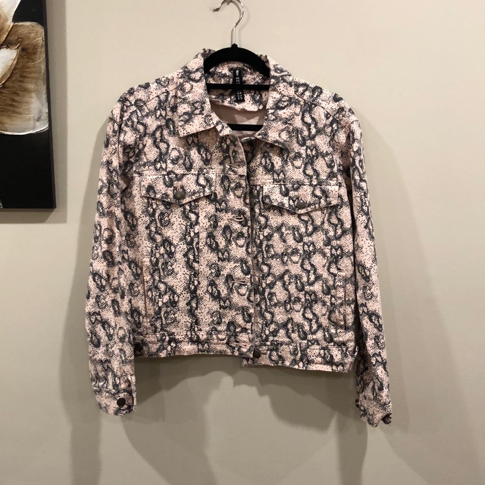 Pink and Grey Jean Jacket